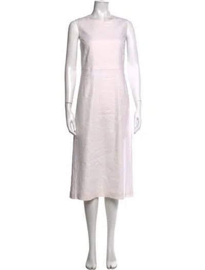 Pre-owned Jenni Kayne Crew Neck Midi Length Dress In Pink