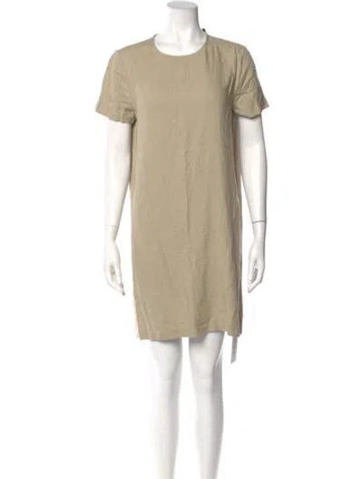 Pre-owned Jenni Kayne Crew Neck Mini Dress In Neutral