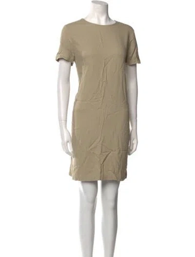 Pre-owned Jenni Kayne Crew Neck Mini Dress In Neutral