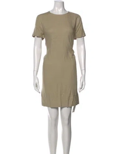 Pre-owned Jenni Kayne Crew Neck Mini Dress In Neutral