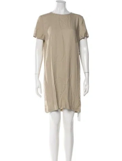 Pre-owned Jenni Kayne Crew Neck Mini Dress In Neutral