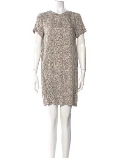 Pre-owned Jenni Kayne Crew Neck Mini Dress In White