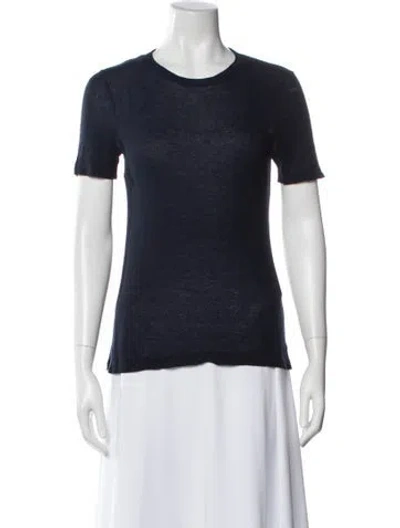 Pre-owned Jenni Kayne Crew Neck Short Sleeve T-shirt In Blue