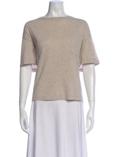 Pre-owned Jenni Kayne Crew Neck Short Sleeve T-shirt In Neutral
