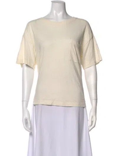 Pre-owned Jenni Kayne Crew Neck Short Sleeve T-shirt In Neutrals
