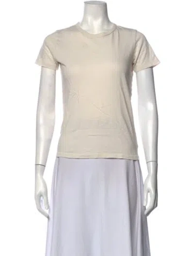 Pre-owned Jenni Kayne Crew Neck Short Sleeve T-shirt In Neutrals