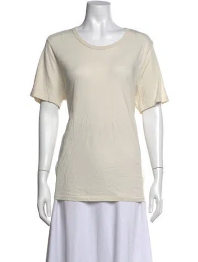 Pre-owned Jenni Kayne Crew Neck Short Sleeve T-shirt In Neutrals