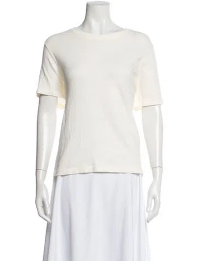 Pre-owned Jenni Kayne Crew Neck Short Sleeve T-shirt In White