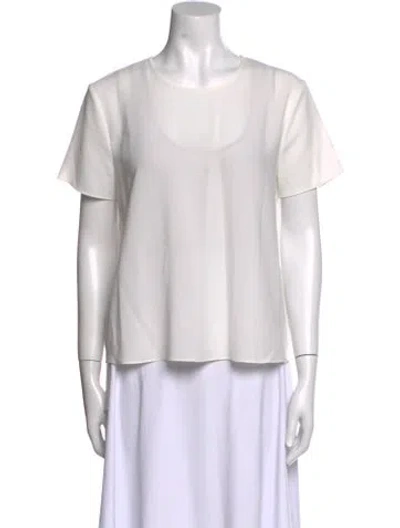 Pre-owned Jenni Kayne Crew Neck Short Sleeve T-shirt In White