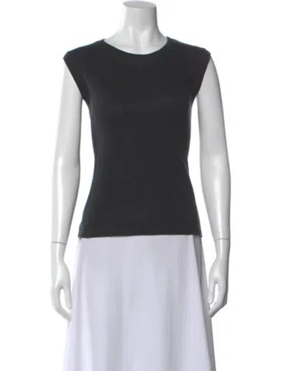 Pre-owned Jenni Kayne Crew Neck Sleeveless Top In Blue
