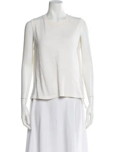 Pre-owned Jenni Kayne Crew Neck Sleeveless Top In White
