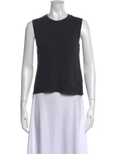 Pre-owned Jenni Kayne Crew Neck Sleeveless T-shirt In Black