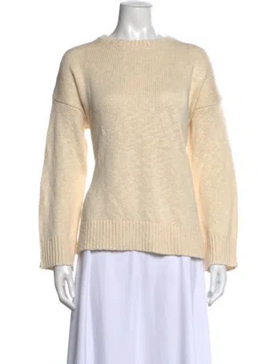 Pre-owned Jenni Kayne Crew Neck Sweater W/ Tags In White
