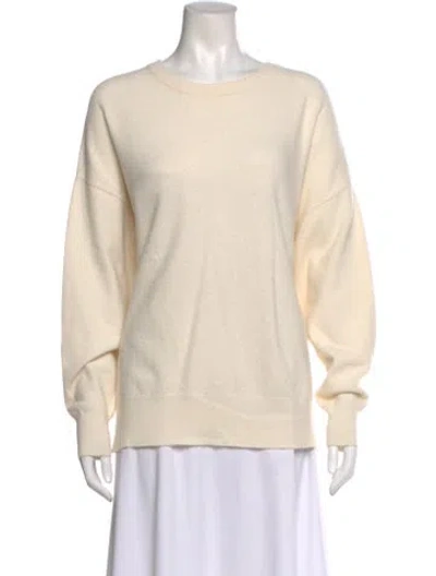 Pre-owned Jenni Kayne Crew Neck Sweater In White