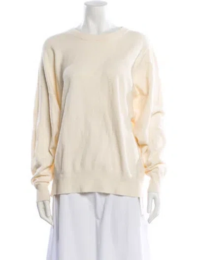 Pre-owned Jenni Kayne Crew Neck Sweater In White