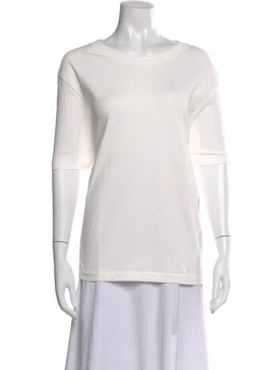 Pre-owned Jenni Kayne Crew Neck Three-quarter Sleeve T-shirt W/ Tags In Blue