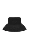 Jenni Kayne Crochet Raffia Sun Hat In Black