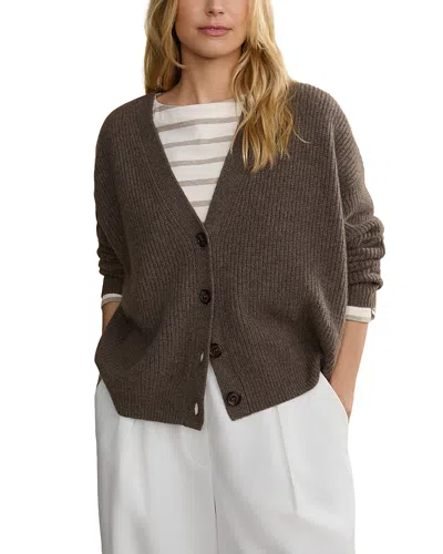 Jenni Kayne Cropped Cashmere Cocoon Cardigan In Gray