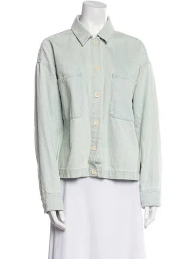 Pre-owned Jenni Kayne Denim Jacket In Green