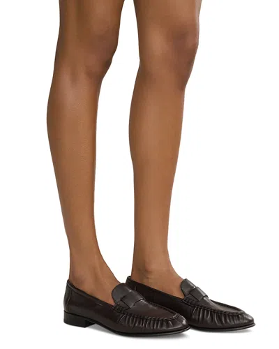 Jenni Kayne Dylan Leather Loafers In Chocolate