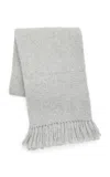 Jenni Kayne Exclusive Alpaca Basketweave Throw In Light Grey