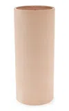 Jenni Kayne Exclusive Large Leather Rivet Vase In Khaki