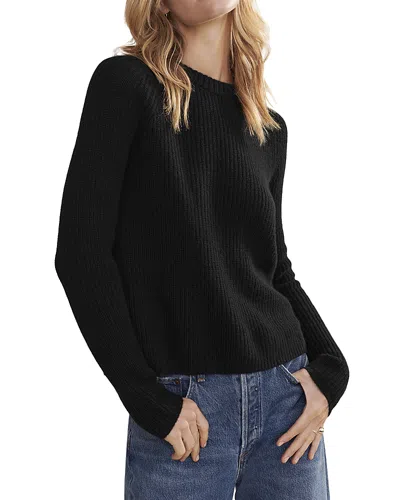 Jenni Kayne Fisherman Cashmere Crewneck Sweater In Black