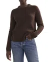Jenni Kayne Fisherman Cashmere Crewneck Sweater In Chocolate