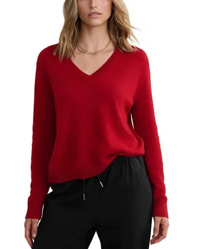 Jenni Kayne Flynn Cashmere V Neck Sweater In Brown