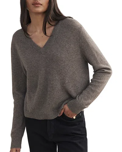 Jenni Kayne Flynn Cashmere V Neck Sweater In Gray