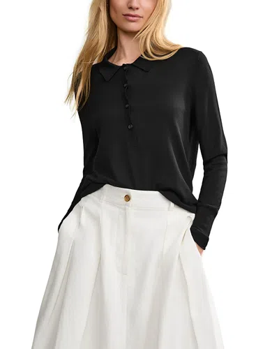 Jenni Kayne Grayson Polo Top In Black
