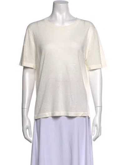Pre-owned Jenni Kayne Hemp Crew Neck T-shirt In Neutrals