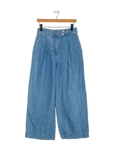 Pre-owned Jenni Kayne High-rise Wide Leg Jeans In Blue