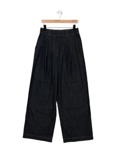 Pre-owned Jenni Kayne High-rise Wide Leg Jeans In Blue