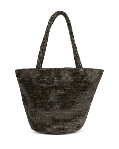 Jenni Kayne Hollis Raffia Top Handle Bag In Green