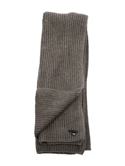 Pre-owned Jenni Kayne Home Wool Fisherman Throw Blanket In Gray