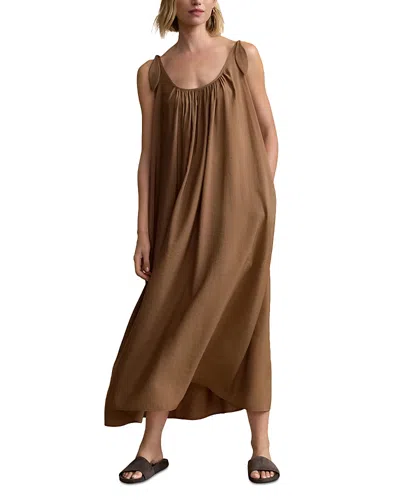 Jenni Kayne Iris Shoulder Tie Dress In Brown