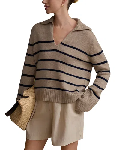 Jenni Kayne Jennie Kayne Frances Cashmere Collared Sweater In Multi