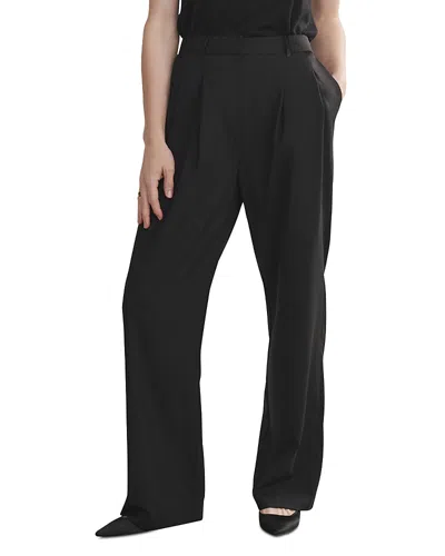 Jenni Kayne Jones Pleated Wool Pants In Black