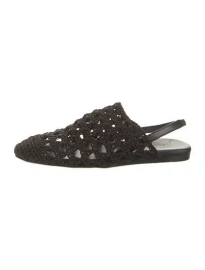 Pre-owned Jenni Kayne Lace Pattern Mules In Brown
