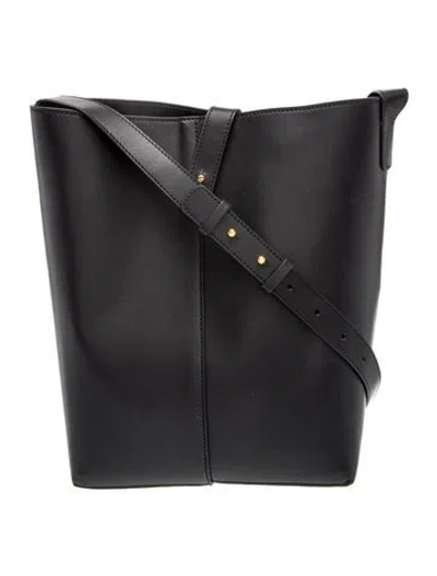Pre-owned Jenni Kayne Leather Bucket Bag In Black
