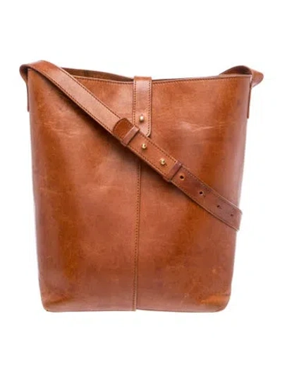 Pre-owned Jenni Kayne Leather Bucket Bag In Brown