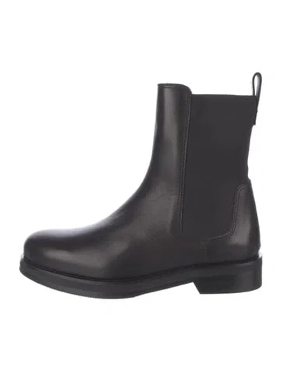Pre-owned Jenni Kayne Leather Chelsea Boots In Black