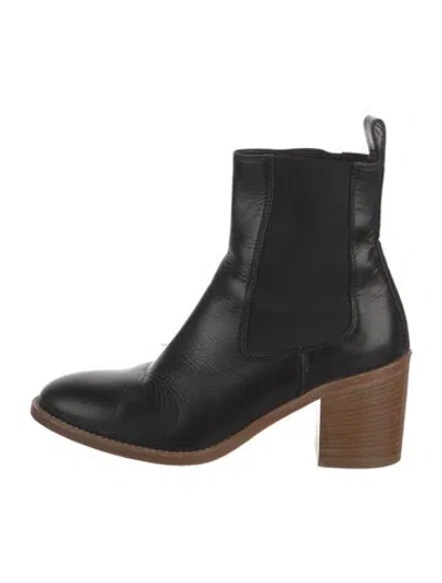 Pre-owned Jenni Kayne Leather Chelsea Boots In Black