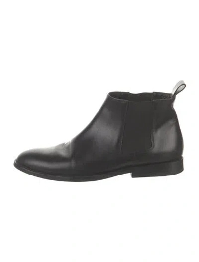 Pre-owned Jenni Kayne Leather Chelsea Boots In Black