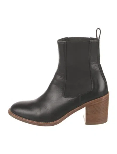 Pre-owned Jenni Kayne Leather Chelsea Boots In Black