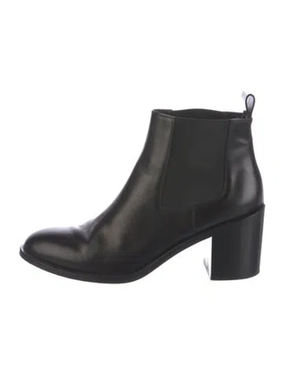 Pre-owned Jenni Kayne Leather Chelsea Boots In Black