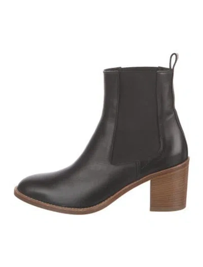 Pre-owned Jenni Kayne Leather Chelsea Boots In Black