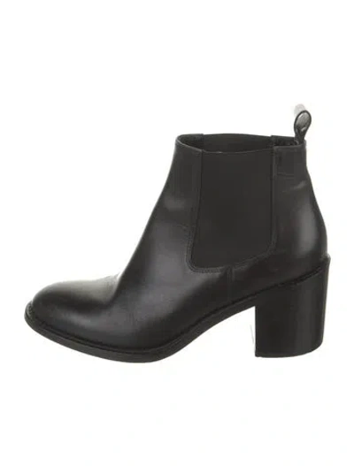 Pre-owned Jenni Kayne Leather Chelsea Boots In Black