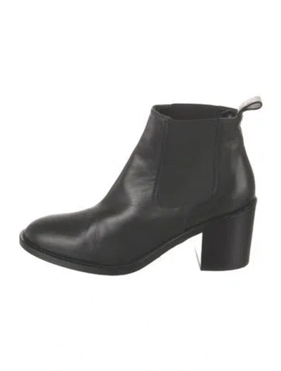 Pre-owned Jenni Kayne Leather Chelsea Boots In Black